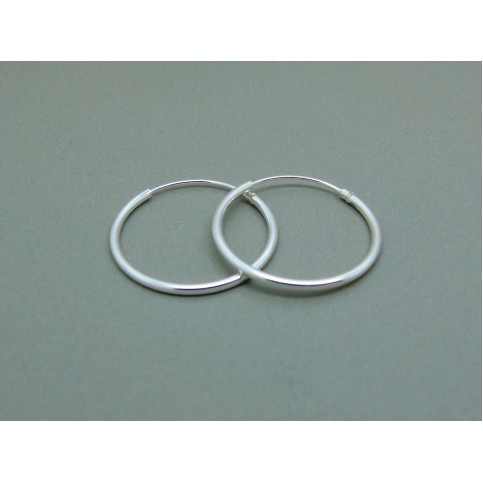 Sterling Silver Light 20mm Plain Hoops