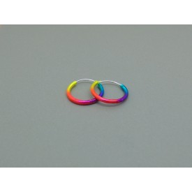 Sterling Silver Rainbow Hoops - 12mm