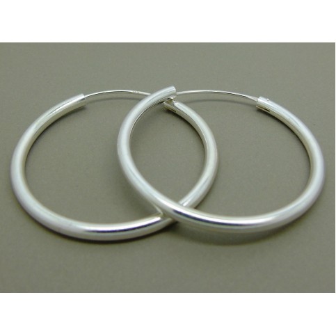 Sterling Silver Heavy Hoops 40mm