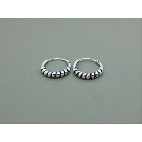 Sterling Silver Wire Wrapped Hoops