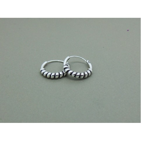 Sterling Silver Wire Wrapped Hoops