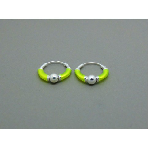 Sterling Silver Hoops - Yellow