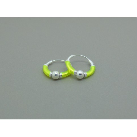 Sterling Silver Hoops - Yellow