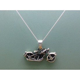 Sterling Silver Motorbike Pendant