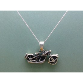 Sterling Silver Motorbike Pendant