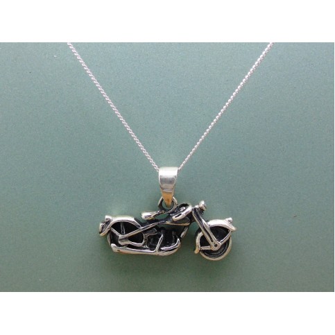 Sterling Silver Motorbike Pendant