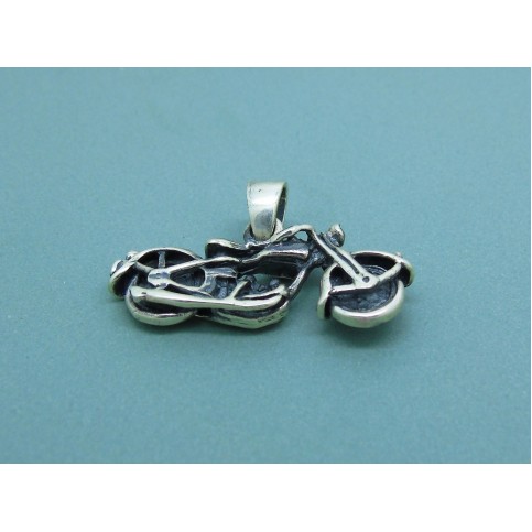 Sterling Silver Motorbike Pendant