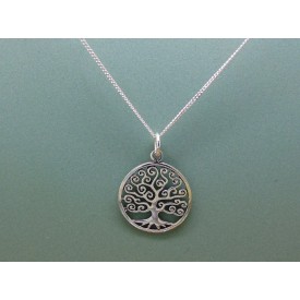 Sterling Silver Ornate Tree Of Life Pendant