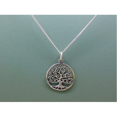 Sterling Silver Ornate Tree Of Life Pendant