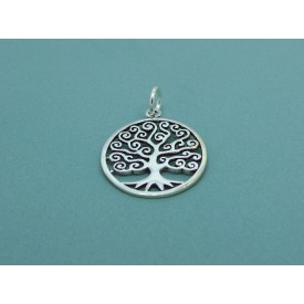 Sterling Silver Ornate Tree Of Life Pendant