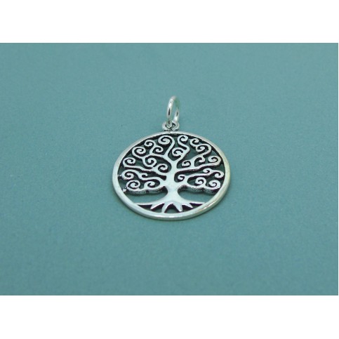 Sterling Silver Ornate Tree Of Life Pendant