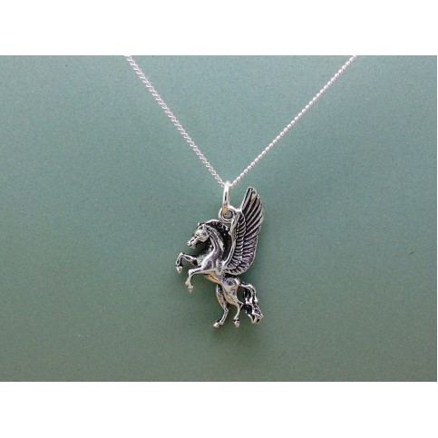 Sterling Silver Pegasus Pendant