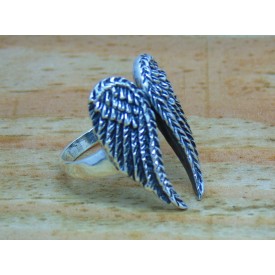 Sterling Silver Angel Wing Ring