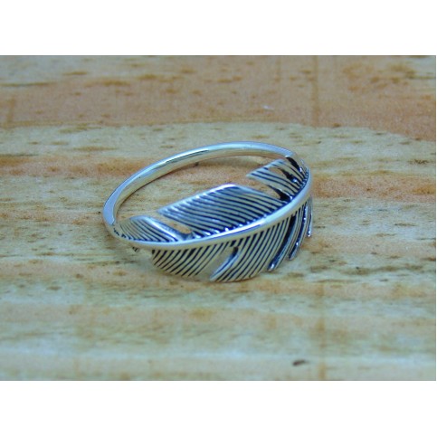 Sterling Silver Feather Ring