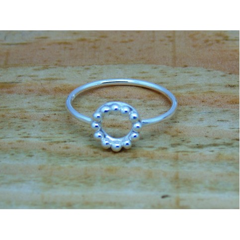 Sterling Silver Circular Stacking Ring