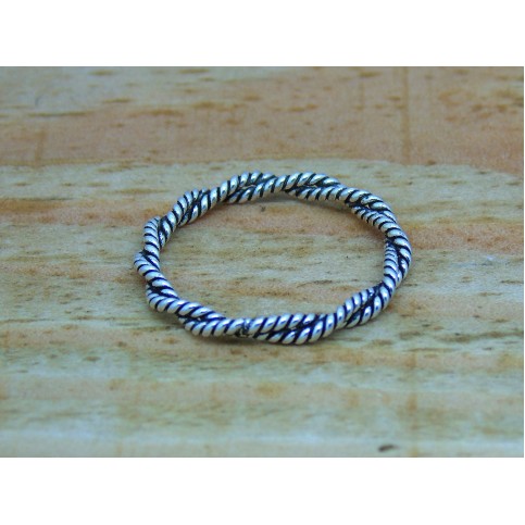 Sterling Silver Stacking Rope Ring