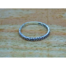 Sterling Silver Flower Stacking Ring