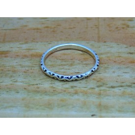 Sterling Silver Decorative Stacking Ring