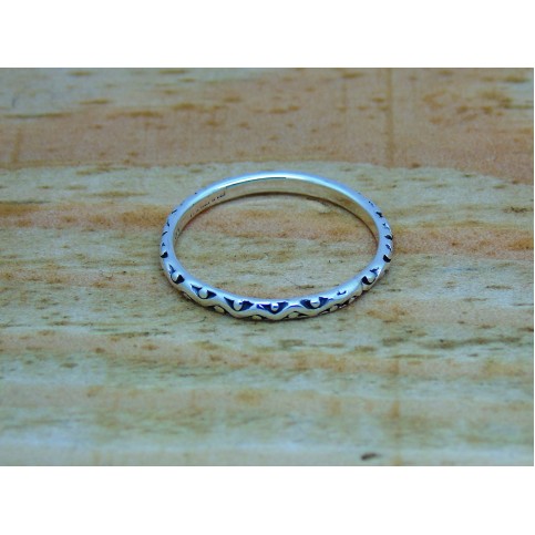 Sterling Silver Decorative Stacking Ring