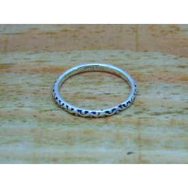Sterling Silver Decorative Stacking Ring
