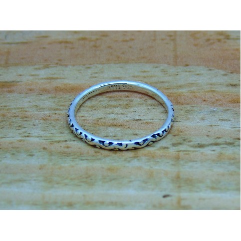 Sterling Silver Decorative Stacking Ring