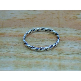 Sterling Silver Rope Twist Stacking Ring