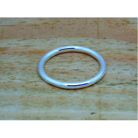 Sterling Silver Plain Halo Ring