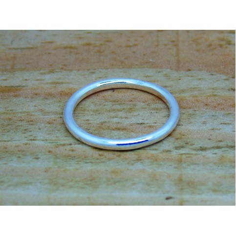 Sterling Silver Plain Halo Ring