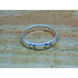 Sterling Silver Ring With Star Design