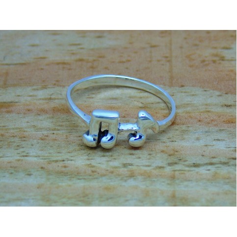 Sterling Silver Musical Notes Ring