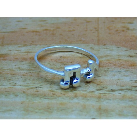 Sterling Silver Musical Notes Ring