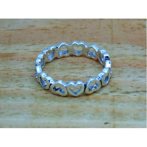 Sterling Silver Open Heart Ring