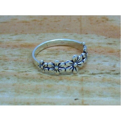 Sterling Silver Flower Ring