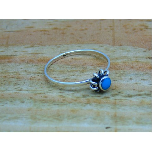 Sterling Silver Stone Set Flower Ring