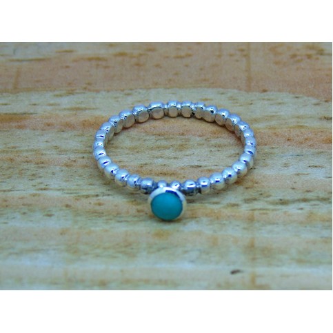 Sterling Silver Turquoise Stacking Ring