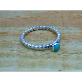 Sterling Silver Turquoise Stacking Ring