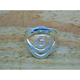 Sterling Silver Open Swirl Ring 