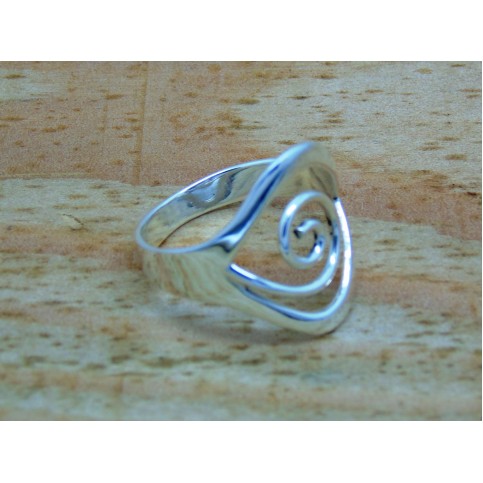 Sterling Silver Open Swirl Ring 