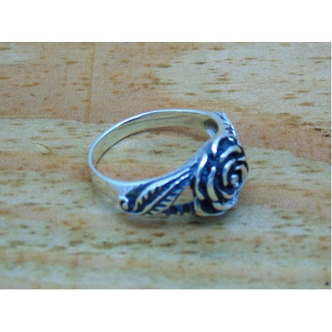 Sterling Silver Rose Ring 