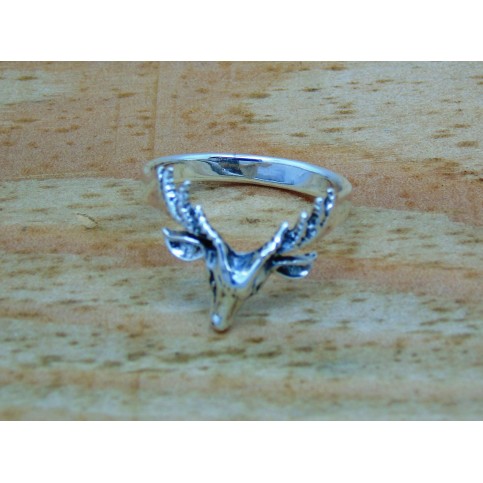 Sterling Silver Stag Ring