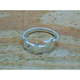 Sterling Silver Triple Star Ring