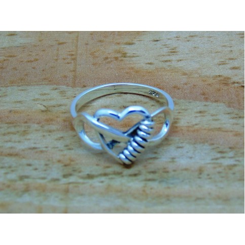 Sterling Silver Infinity and Heart Ring