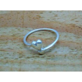 Sterling Silver Double Heart Ring