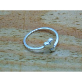 Sterling Silver Double Heart Ring