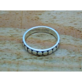 Sterling Silver Disc Design Ring