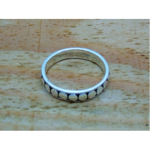 Sterling Silver Disc Design Ring