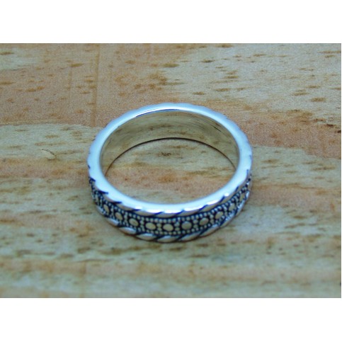 Sterling Silver 5.5mm Decorative Ring