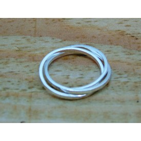 Sterling Silver Russian Wedding Ring Square Profile
