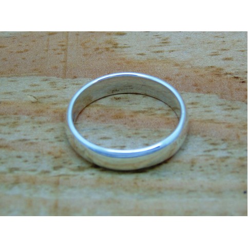 Sterling Silver Medium Weight Plain Ring