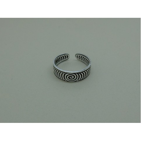 Sterling Silver Swirl Toe Ring